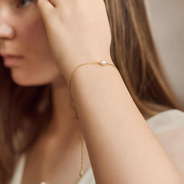 Freshwater Pearl Wedding Bracelet 'Charlotte'