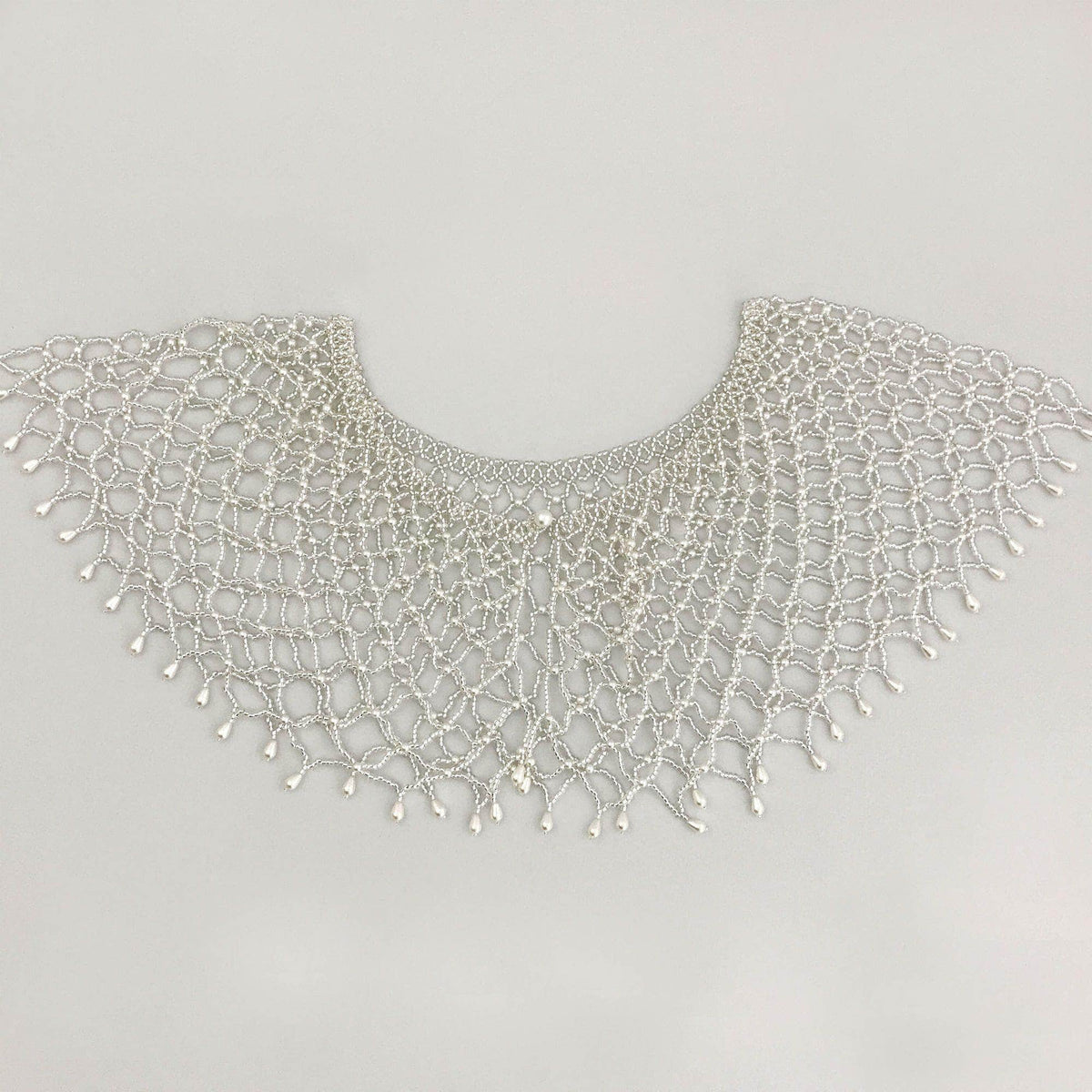 Wedding Cover Up Silver Hand beaded silver capelet cover up - &#39;Jolie&#39;
