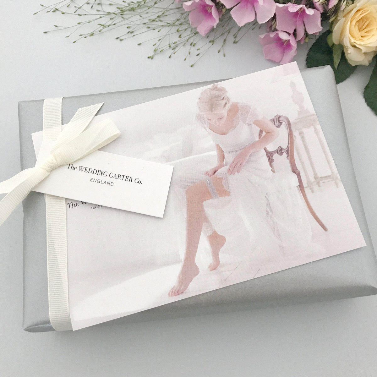 Wedding Garter Super sleek lace leaf wedding garter - &#39;Ferne&#39;