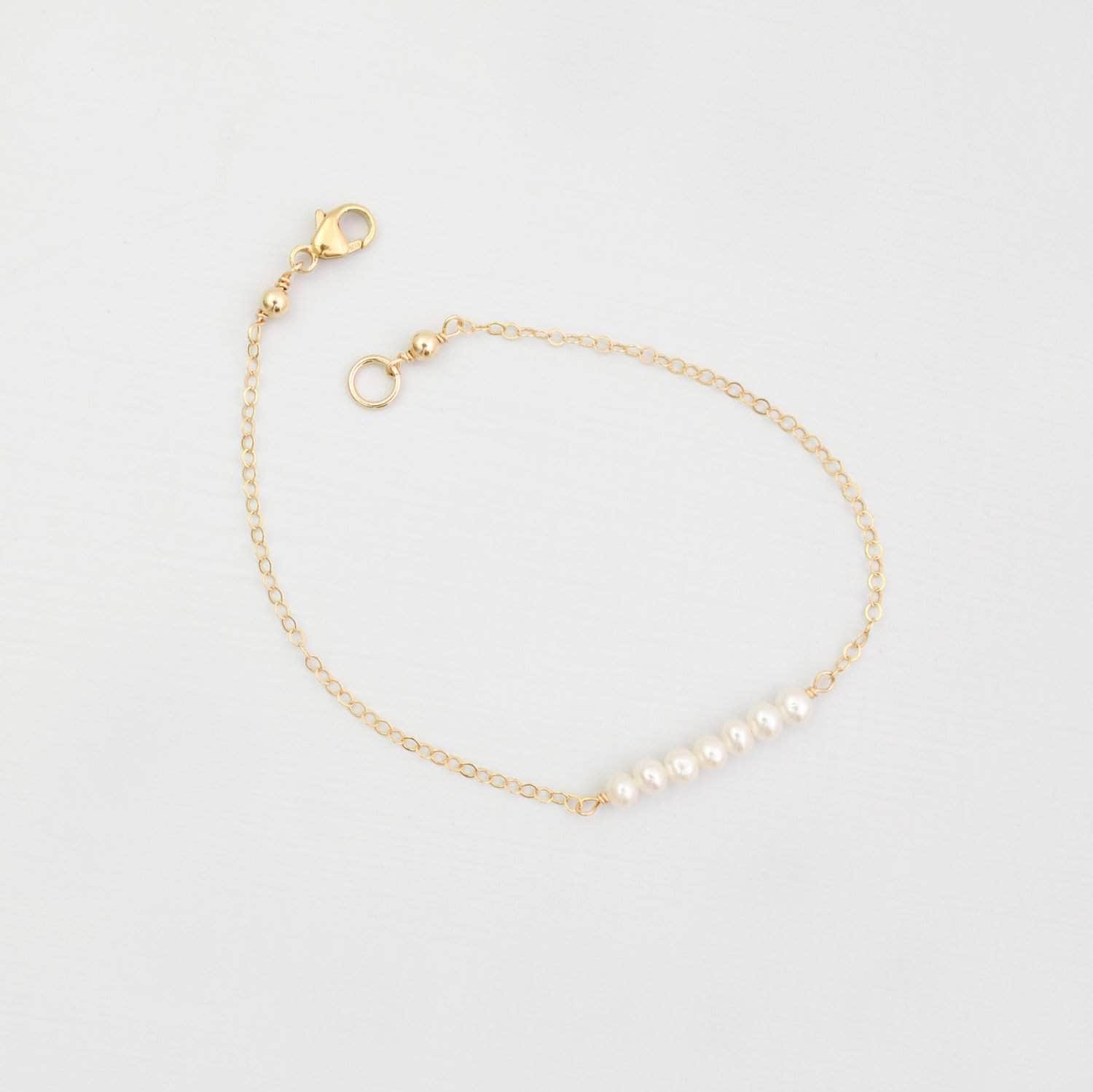 Wedding Bracelet Freshwater Pearl Bar Bracelet - 'Sia'
