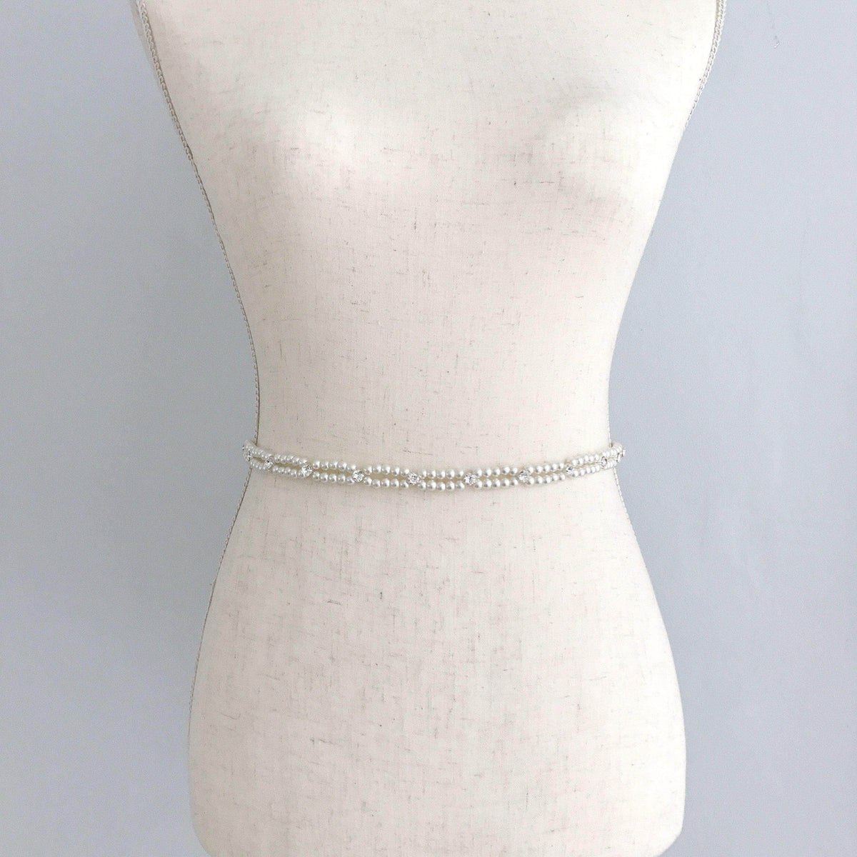 Wedding Belt Silver Pearl and crystal wedding belt - &#39;Rylee&#39;