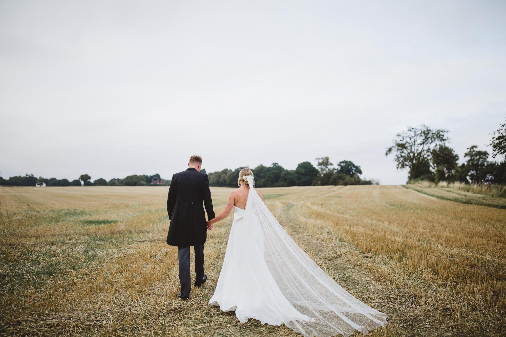 Cut edge silk style wedding veil with extra long blusher - Layla - Britten Bride - Brooke