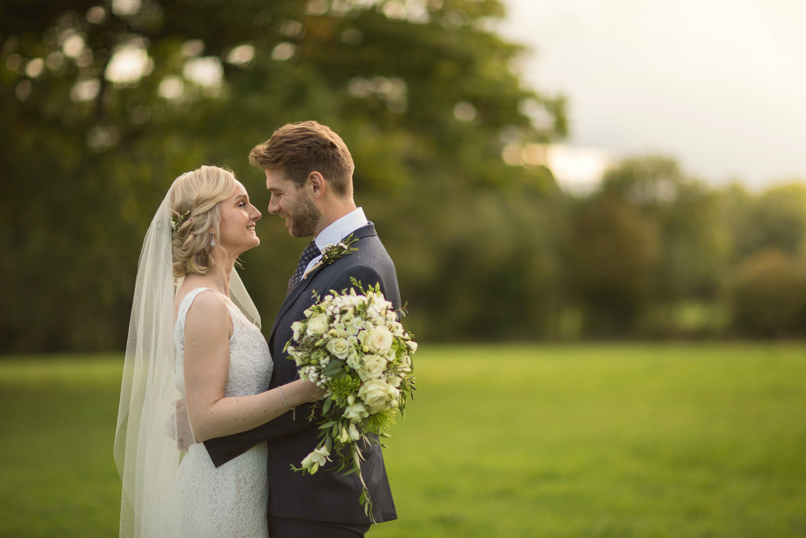 Real Bride | Mikaella Dress | Barely There Wedding Veil Skylar