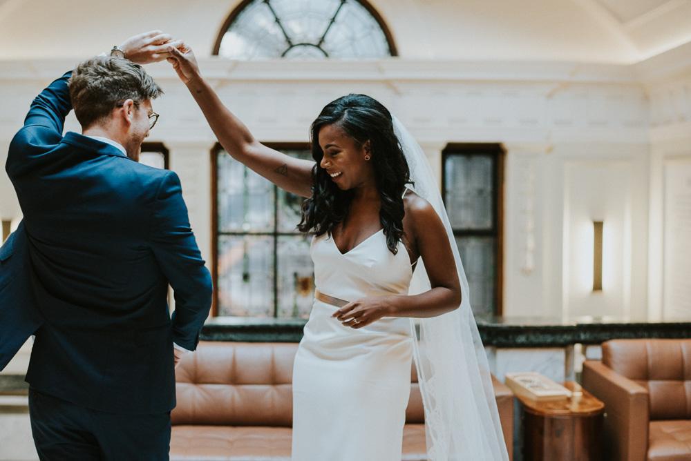 Real Bride | Charlie Brear Gown | Cathedral Length Lace Edged Veil Coria