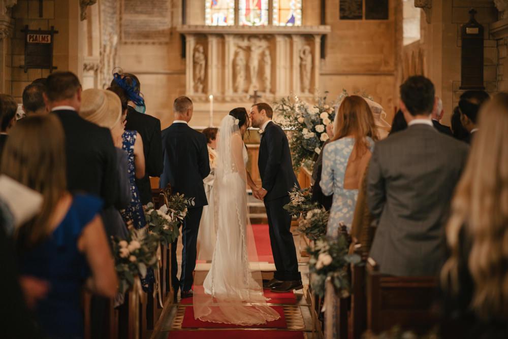 Real Bride | Rime Arodaky Gown | Full Lace Edged Single Tier Wedding Veil Ada