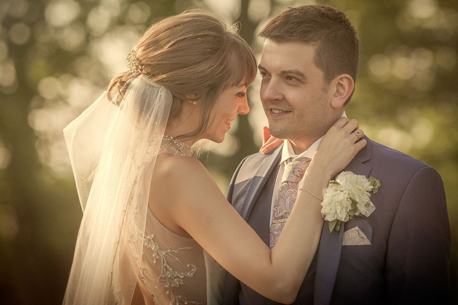 Real Bride | Bespoke Pencil Edge Drape Veil