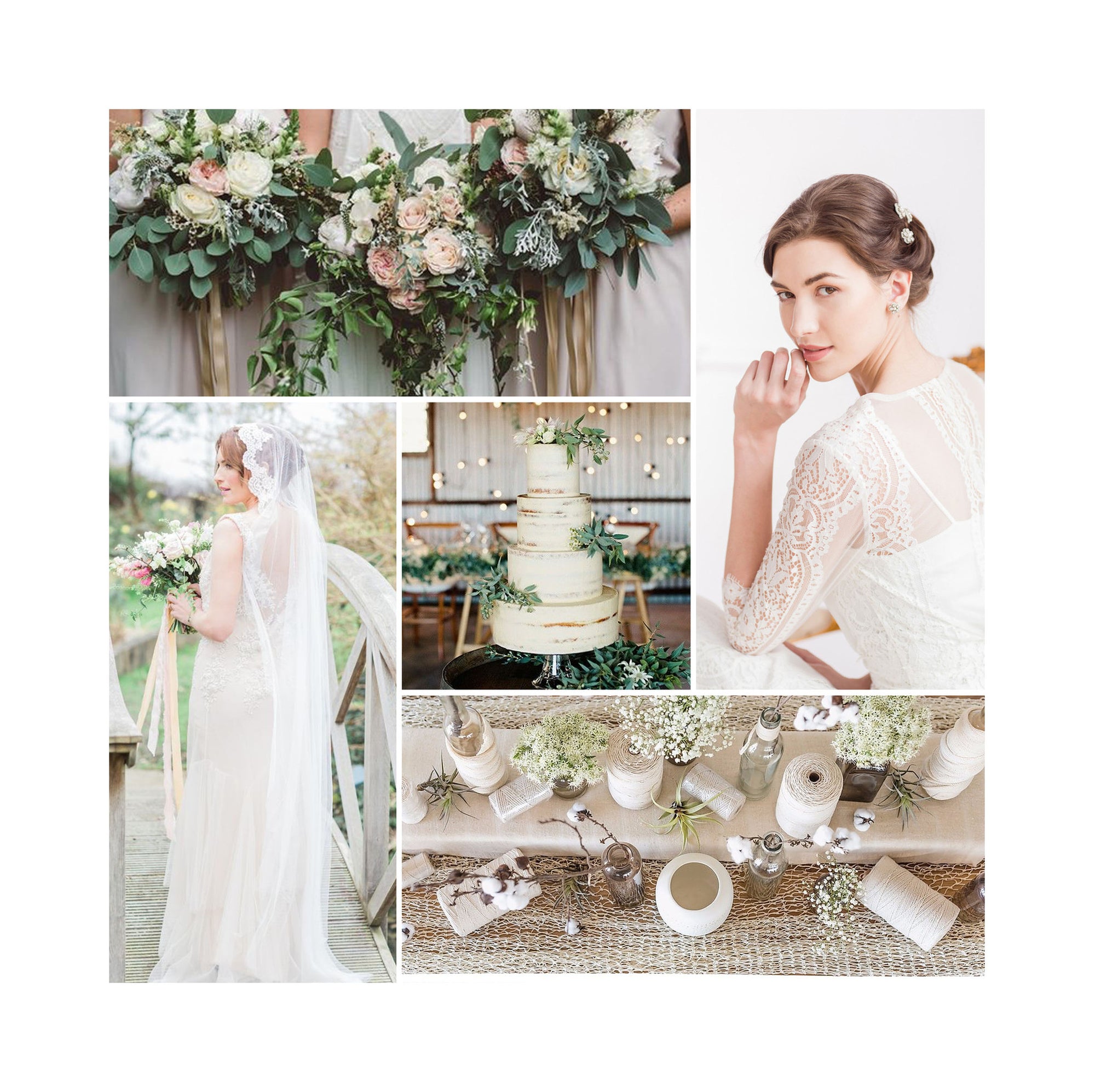 Ivory and pale green wedding inspiration!