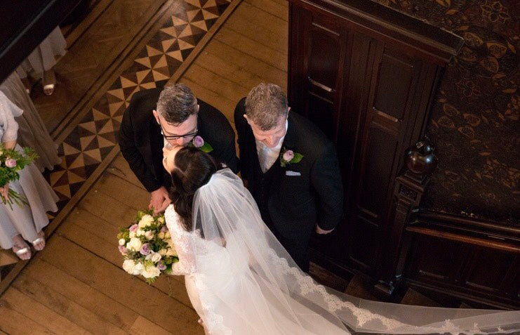 Lace edge single tier wedding veil - Emma - Britten Bride - Jessica