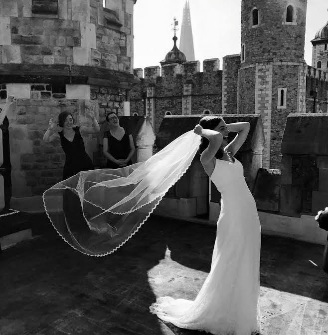 Real Bride | Delicate Lace Edge Veil Ada