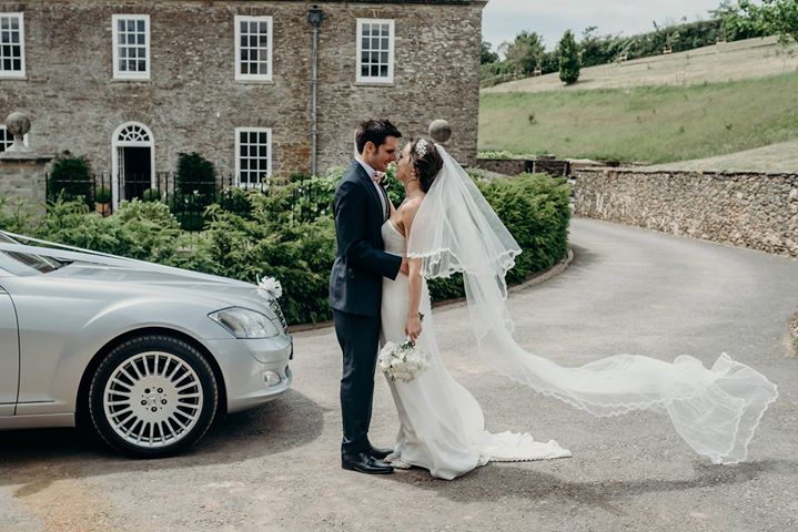 Real Bride | Two Tier Delicate Lace Edge Veil Ada | Statement Crystal Headband Laurie