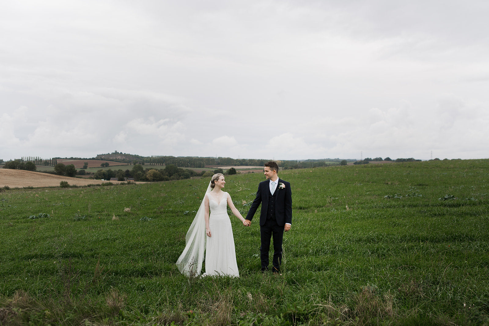 Single tier silk style wedding veil - Isabella | Britten Weddings