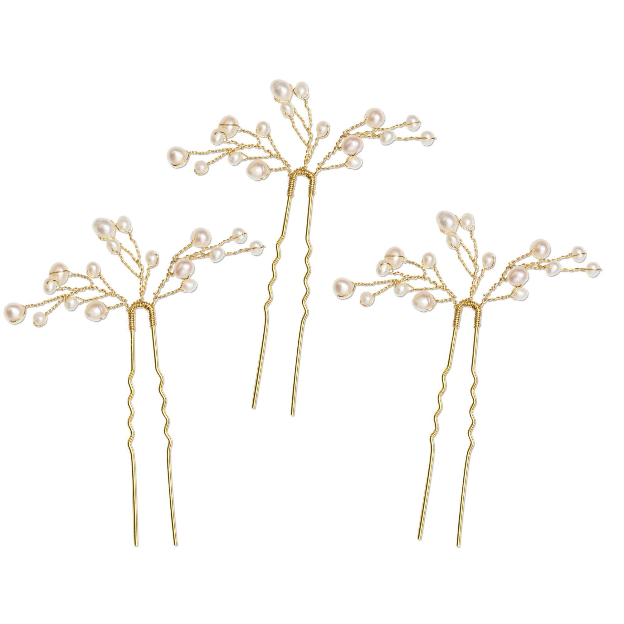 Review of our Pearl Spray Wedding Hair Pins in Gold