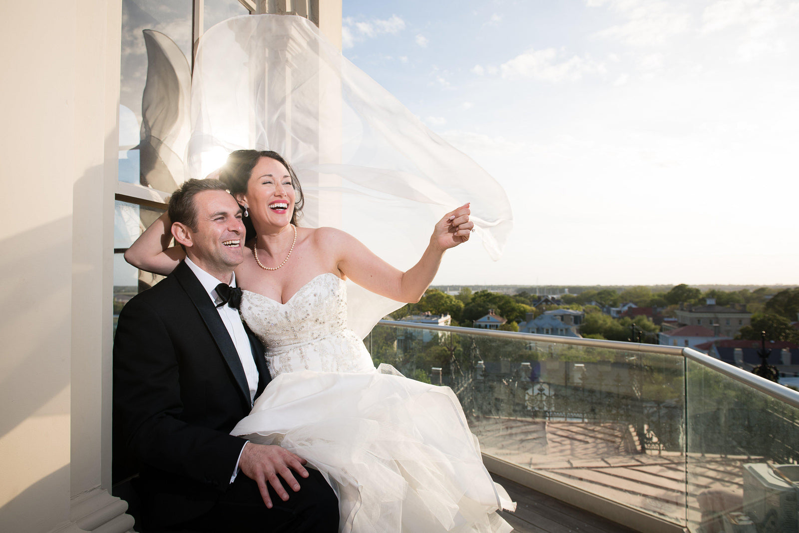 Real Bride | Angel Rivera Dress | Bespoke Silk Organza Waterfall Cut Veil