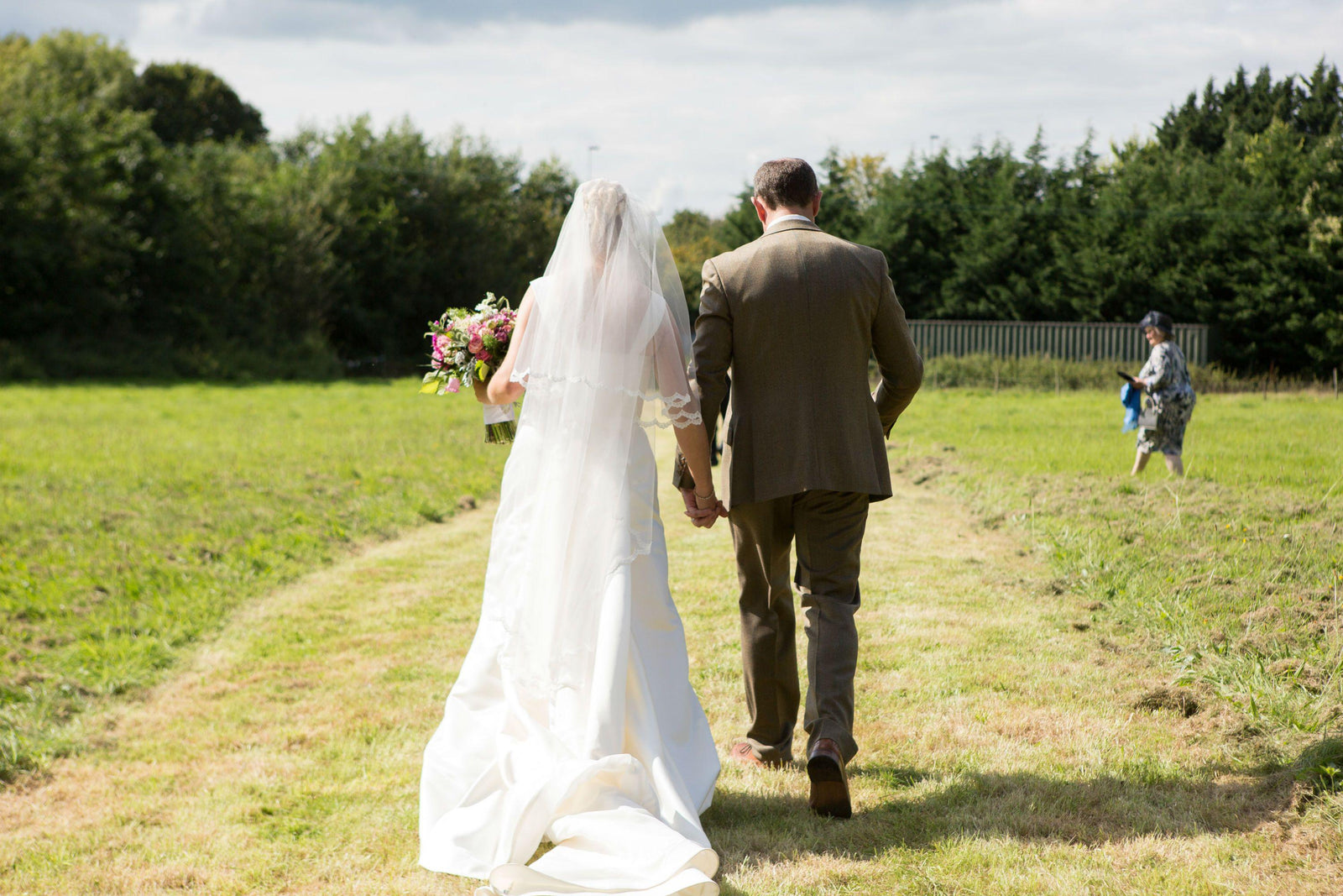 Real Bride | A-Line Dress | Two Tier Delicate Lace Edge Veil Ada
