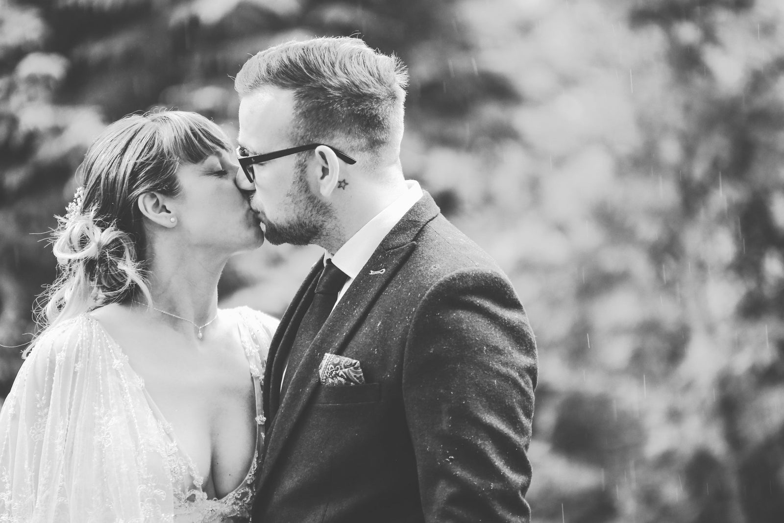 Real Bride | Justin Alexander Gown | Silver Pearl Back Drop Necklace Lariat Charlotte and Freshwater Pearl Stud Wedding Earrings Priya