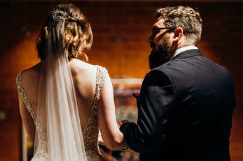 Barely there silk style wedding veil Ilona