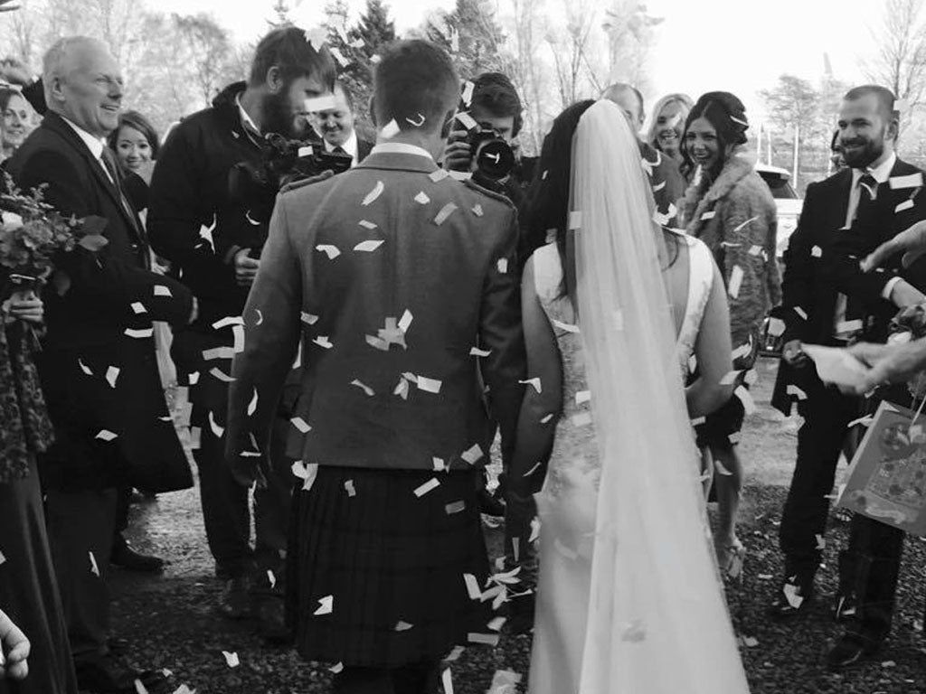Real Bride | Sottero & Midgley Dress | Single Tier Silk Style Veil Isabella