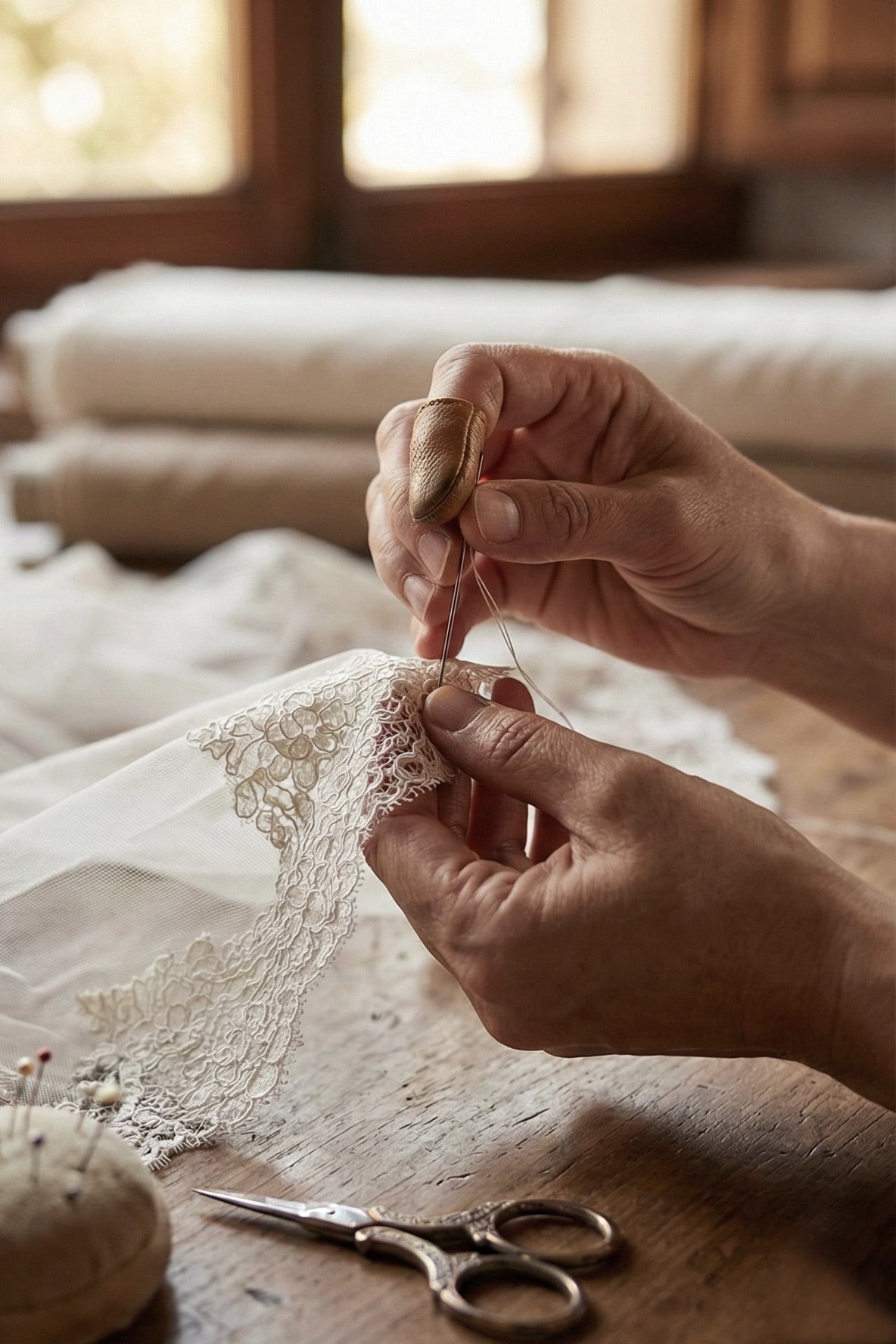 creating a mantilla wedding veil