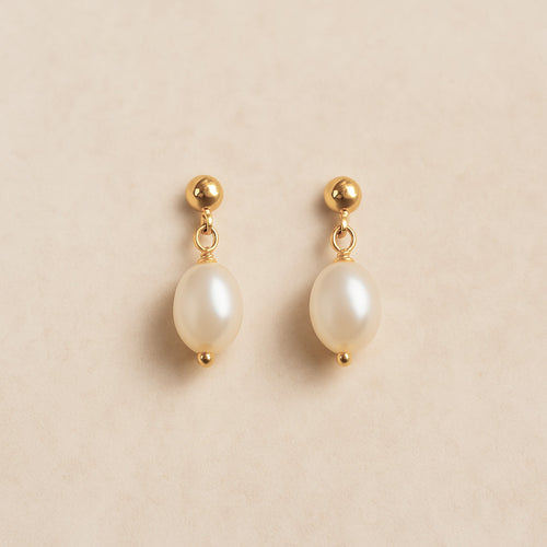 pearl drop earrings
