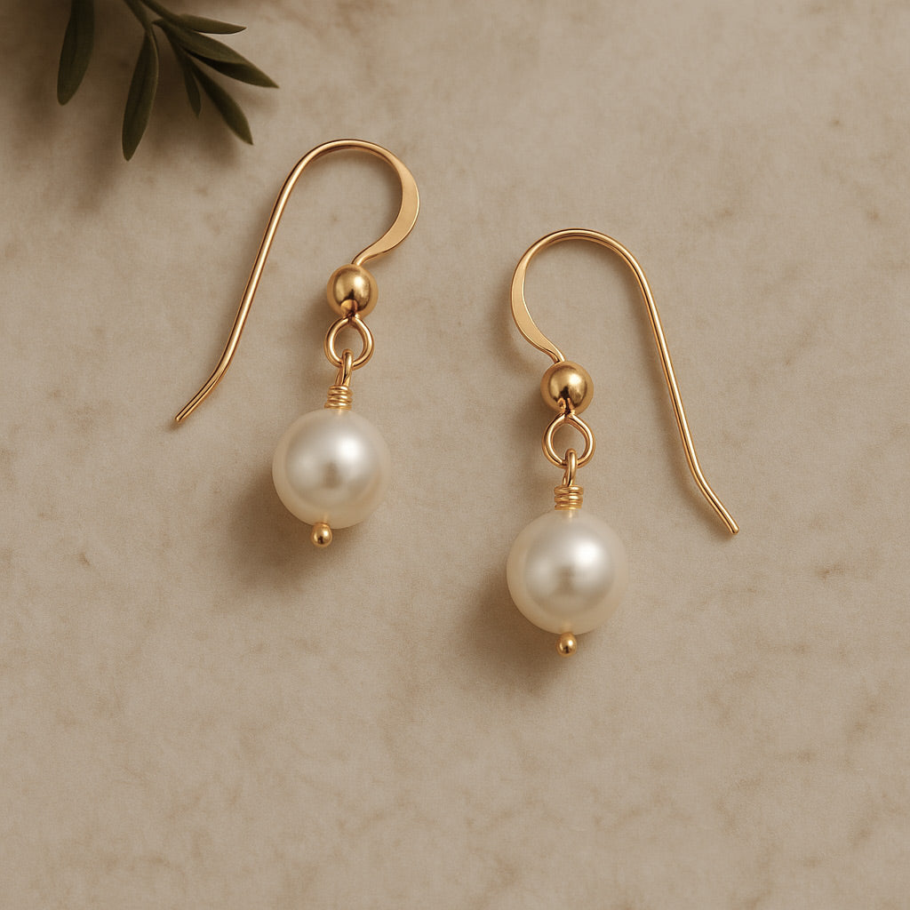 Pearl Drop Earrings - 'Naya'