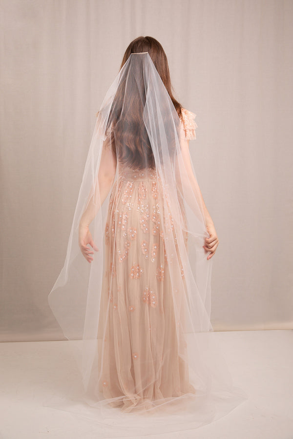 Italian tulle barely there wedding veil - 'Celine'
