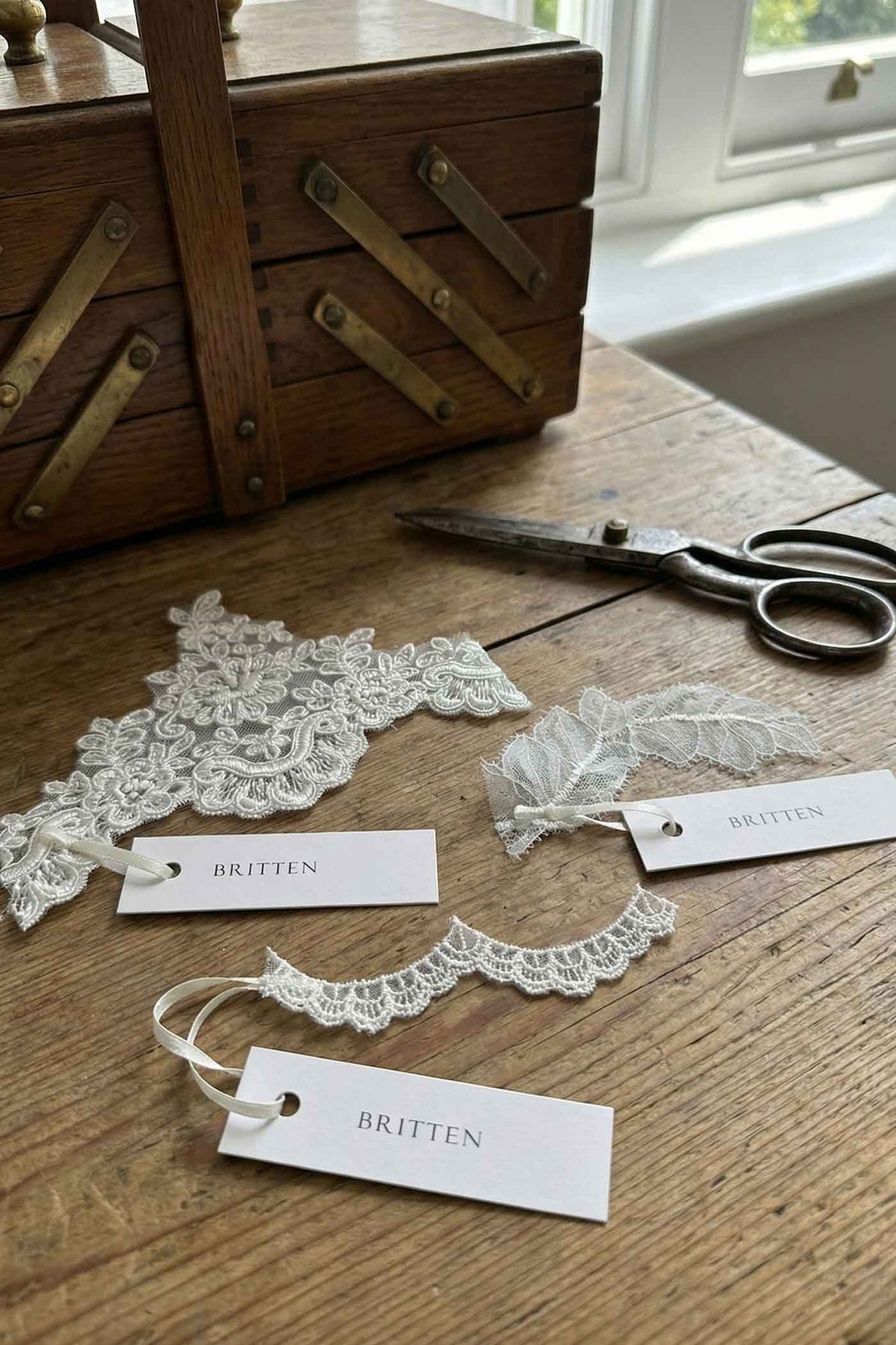 Lace samples for wedding veils