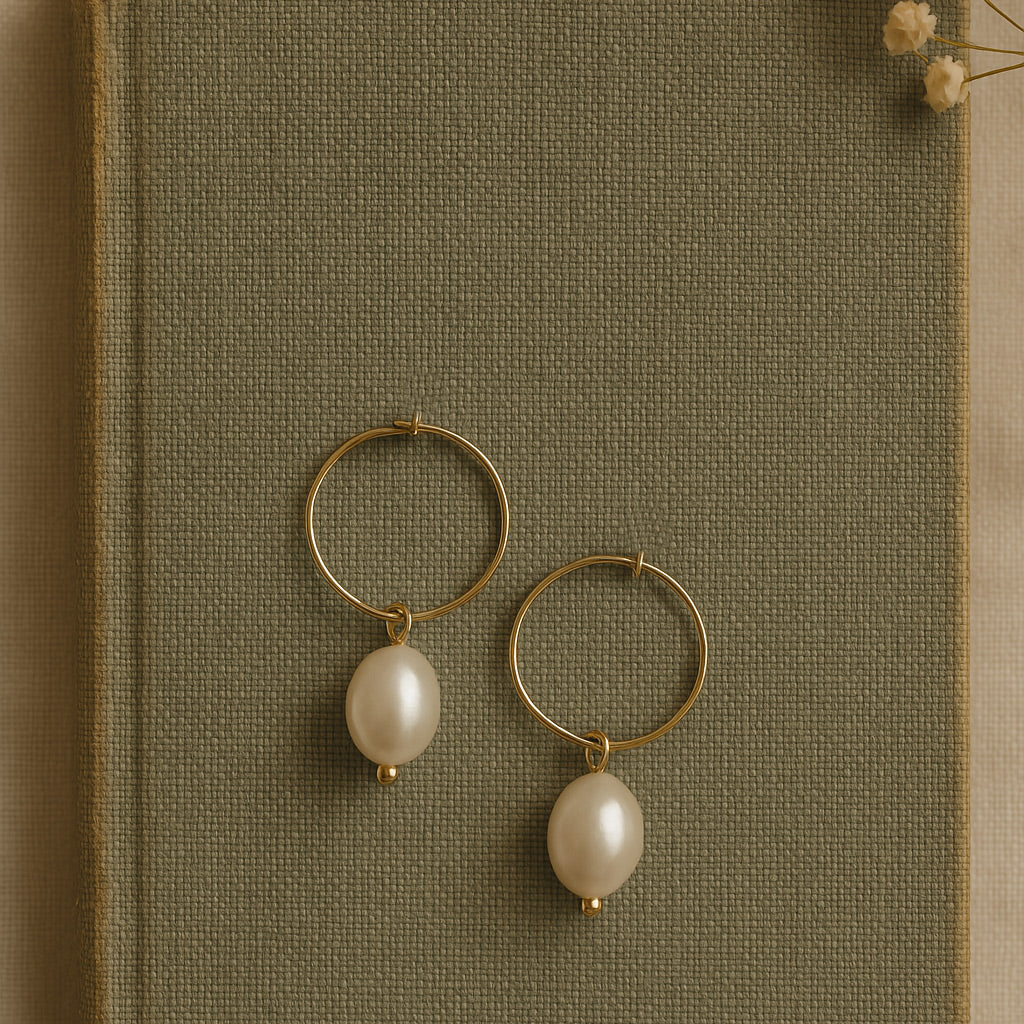 Freshwater Pearl Chain Drop Wedding Earrings 'Chloe'