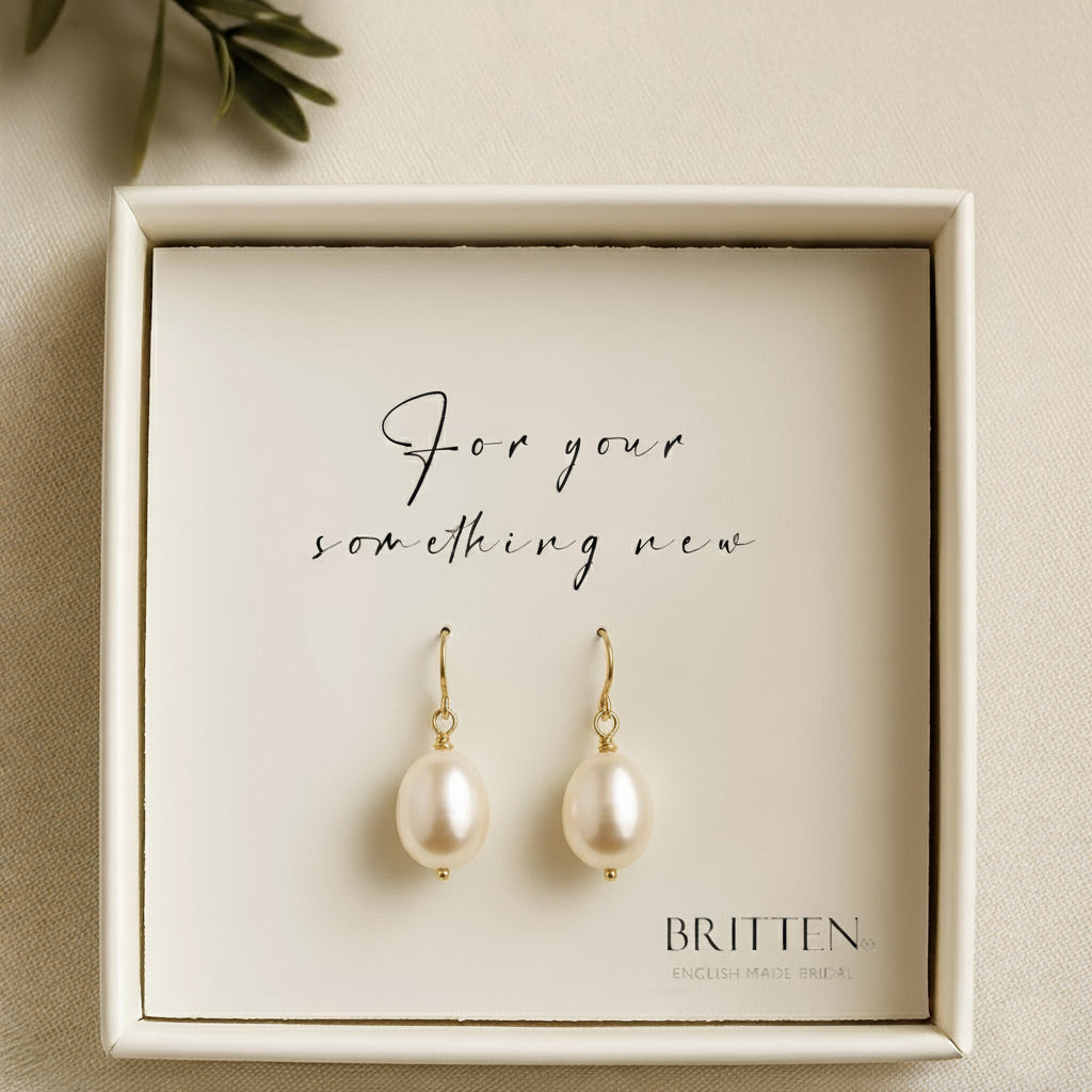 Pearl Drop Bridal Earrings - 'Elise'