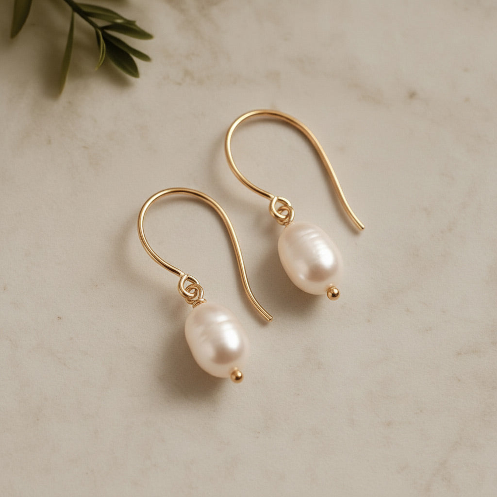 Pearl Drop Bridal Earrings - 'Elise'