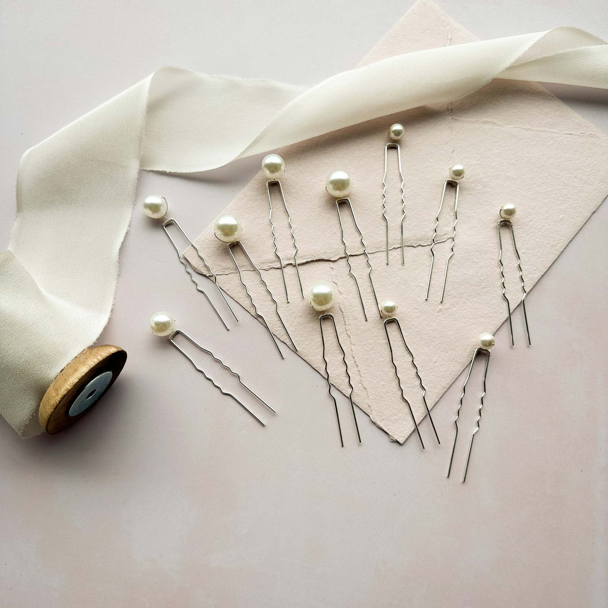 Wedding Hairpin Pearl Wedding Hair Pins (x10) - &#39;Dottie&#39;