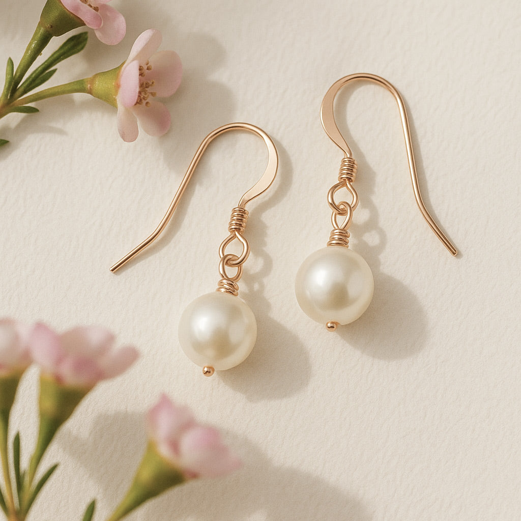Pearl Drop Earrings - 'Naya'