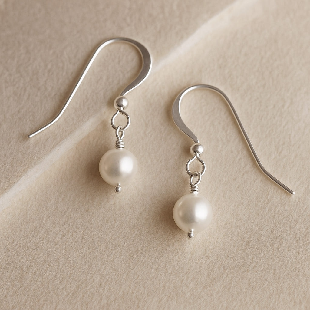 Pearl Drop Earrings - 'Naya'
