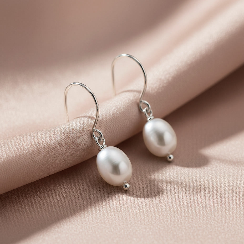 Pearl Drop Bridal Earrings - 'Elise'