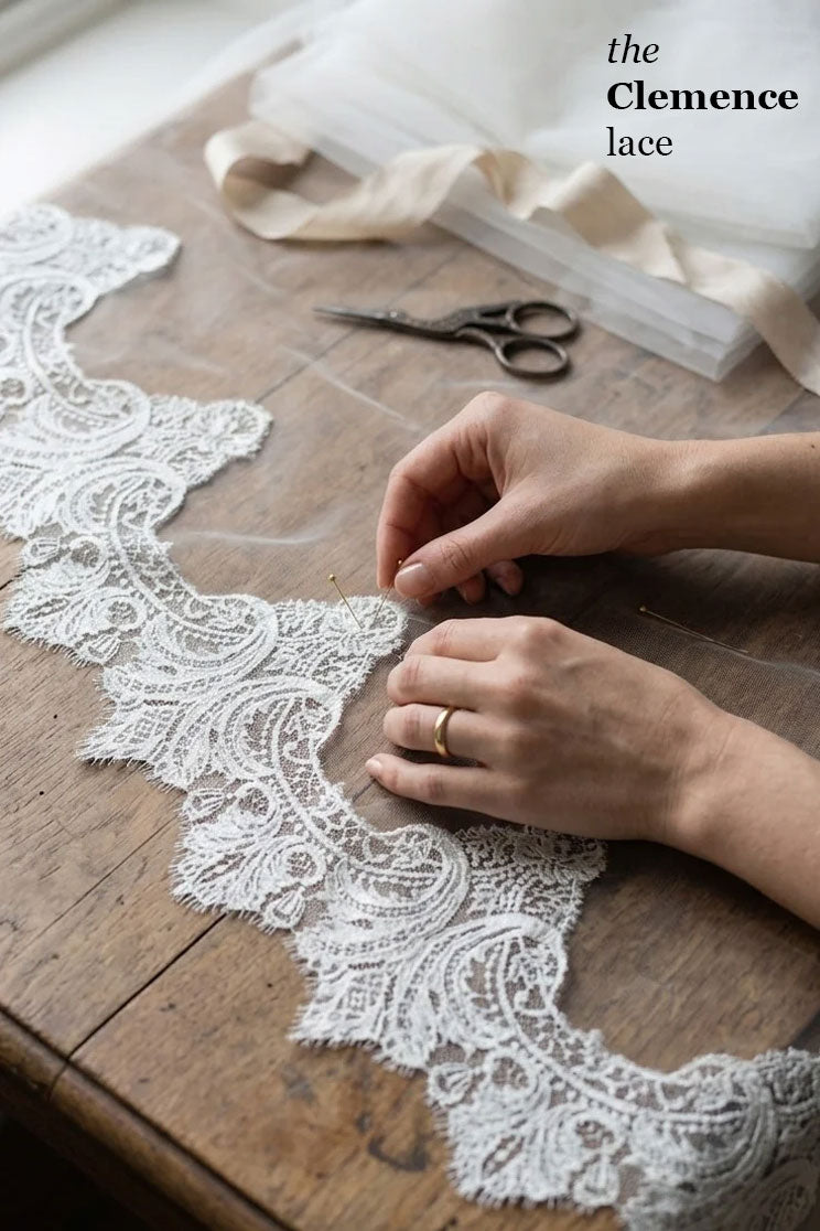 Lace samples for wedding veils