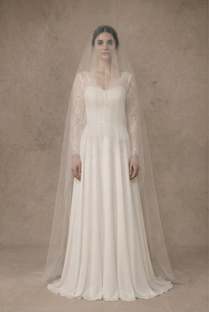 Cut edge drop veil