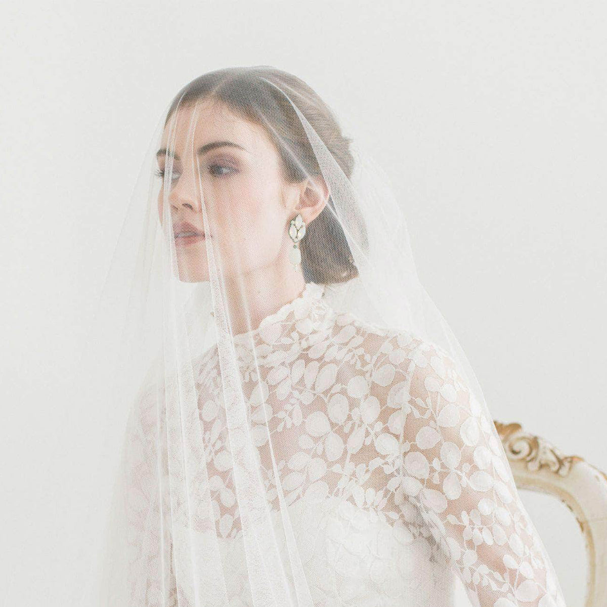 Green, opal and gold semi precious earrings - 'Brynn'