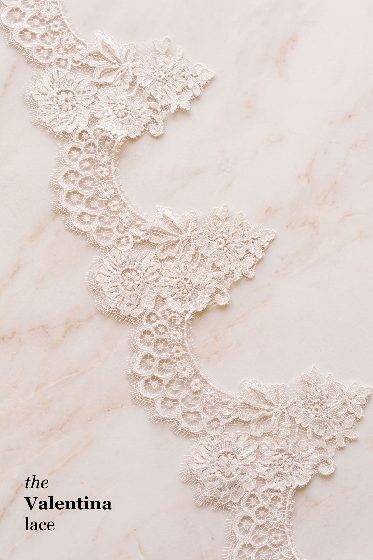 Lace samples for wedding veils