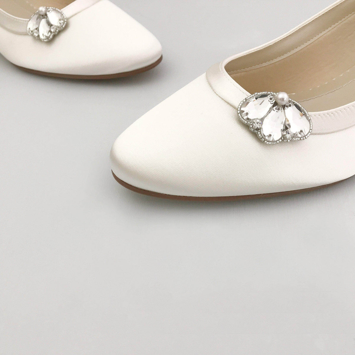 Wedding Shoe Clip Silver Deco wedding shoe clips - &#39;Casey&#39;