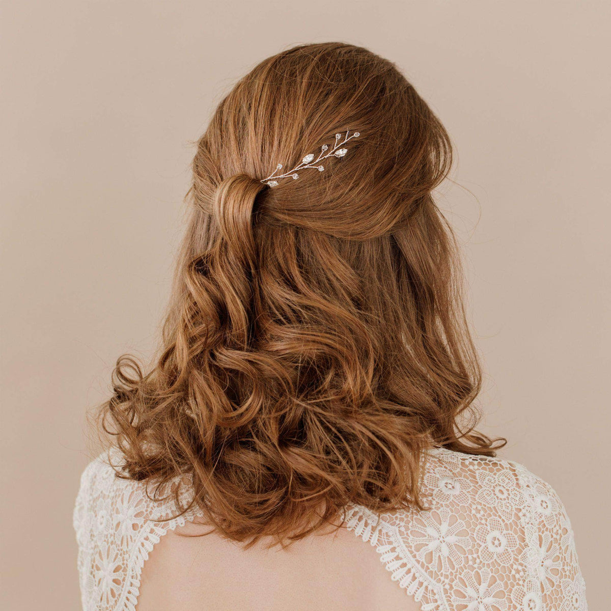 Wedding Hairvine Silver Silver floral mini hair vine - &#39;Jaime&#39;