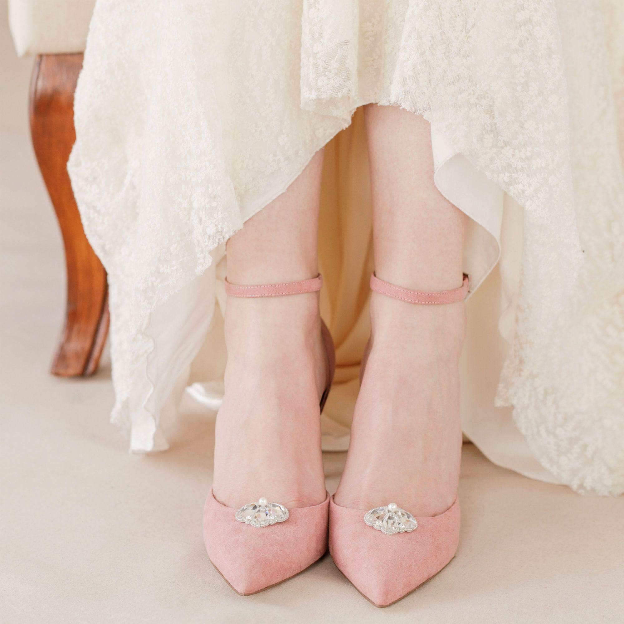 Wedding Shoe Clip Silver Deco wedding shoe clips - 'Casey'