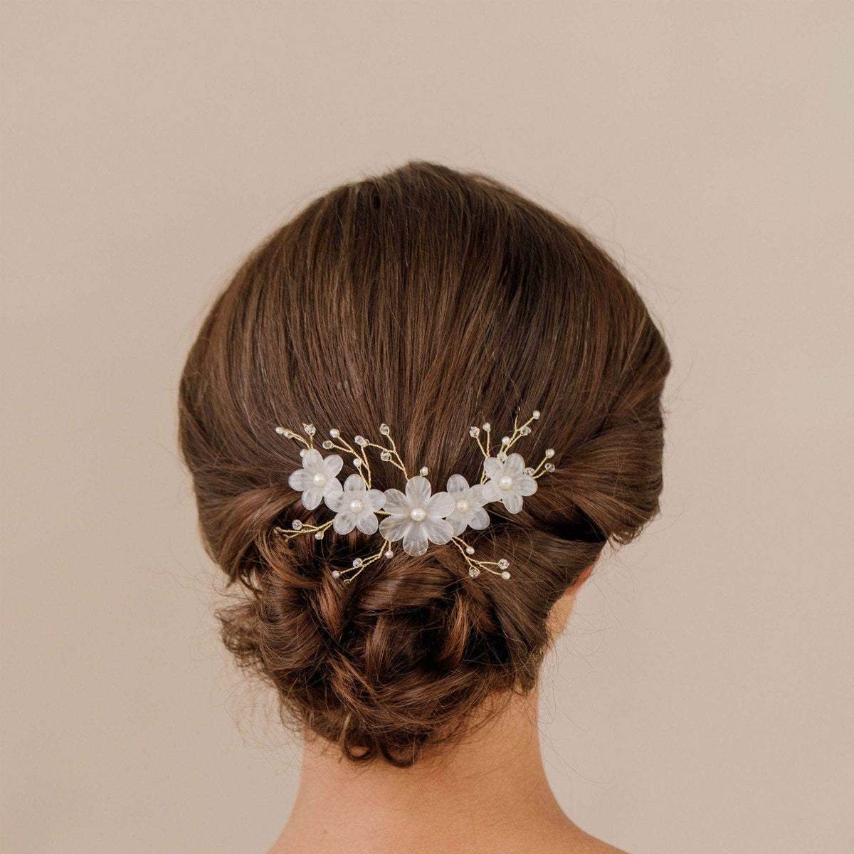 Wedding Hairvine Silver pearl centrepiece - &#39;Myra&#39;