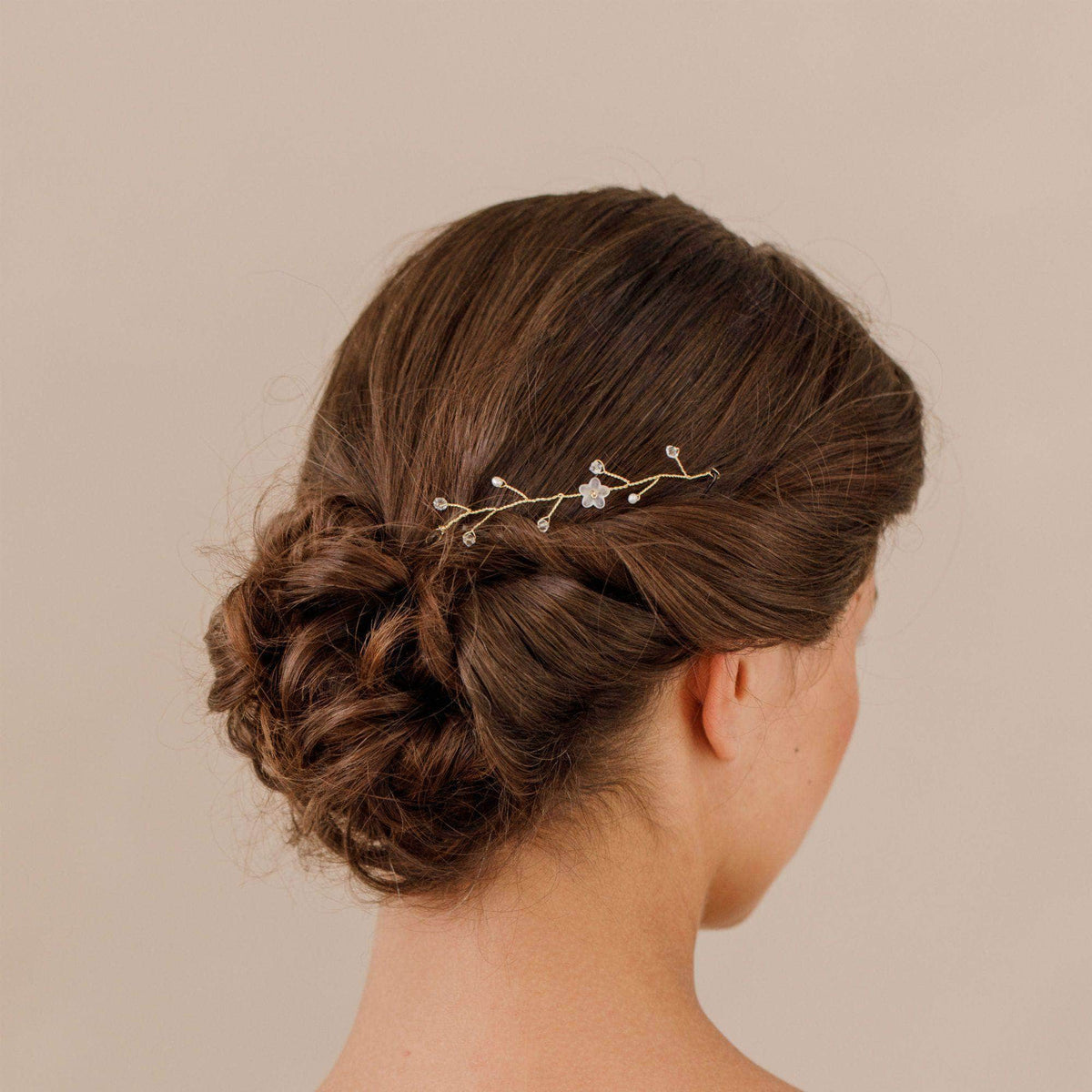 Wedding Hairvine Gold Gold pearl mini hair vine - &#39;Myra&#39;