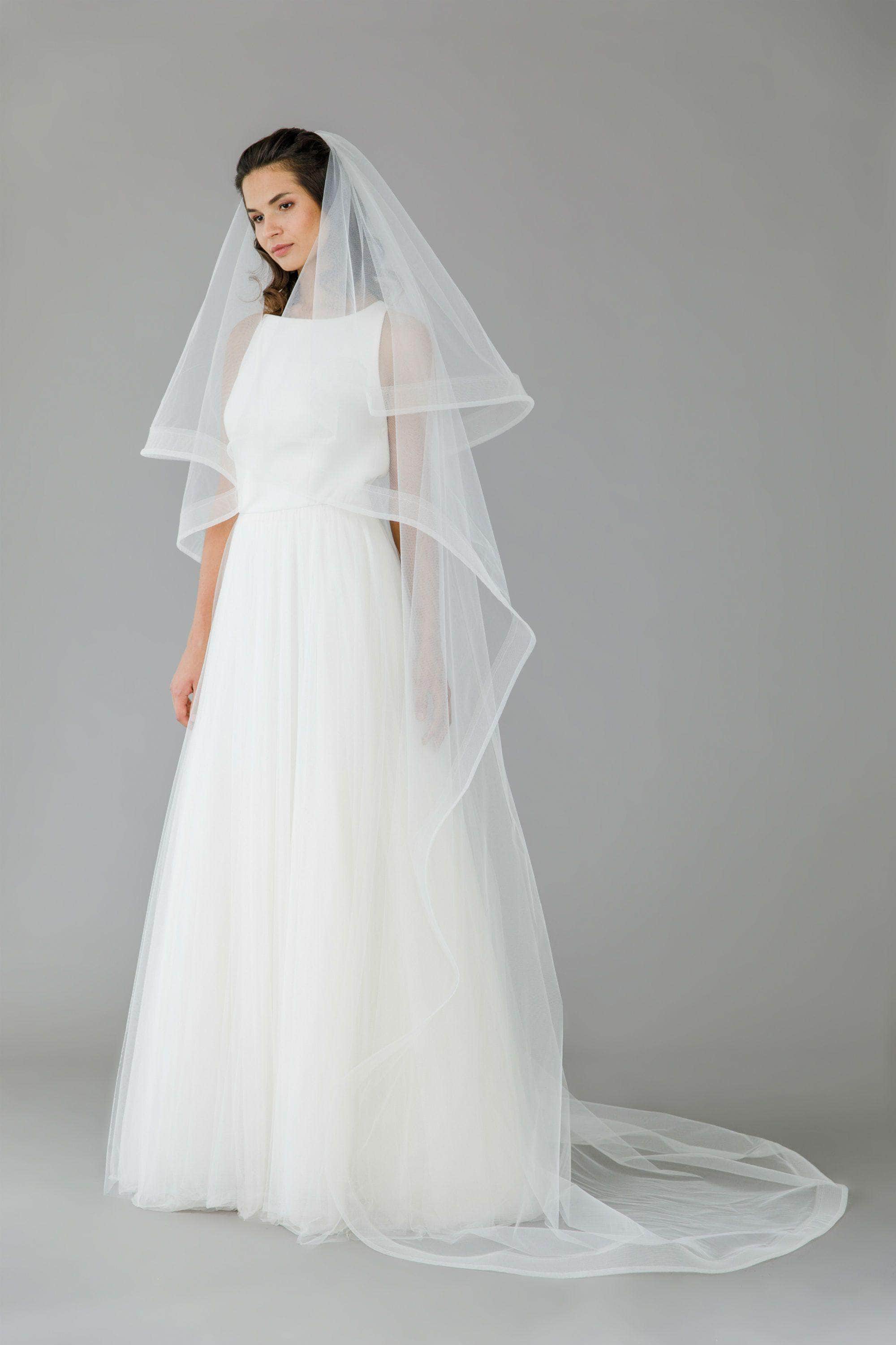 Wedding Veil Horsehair two tier wedding veil - 'Atlas'
