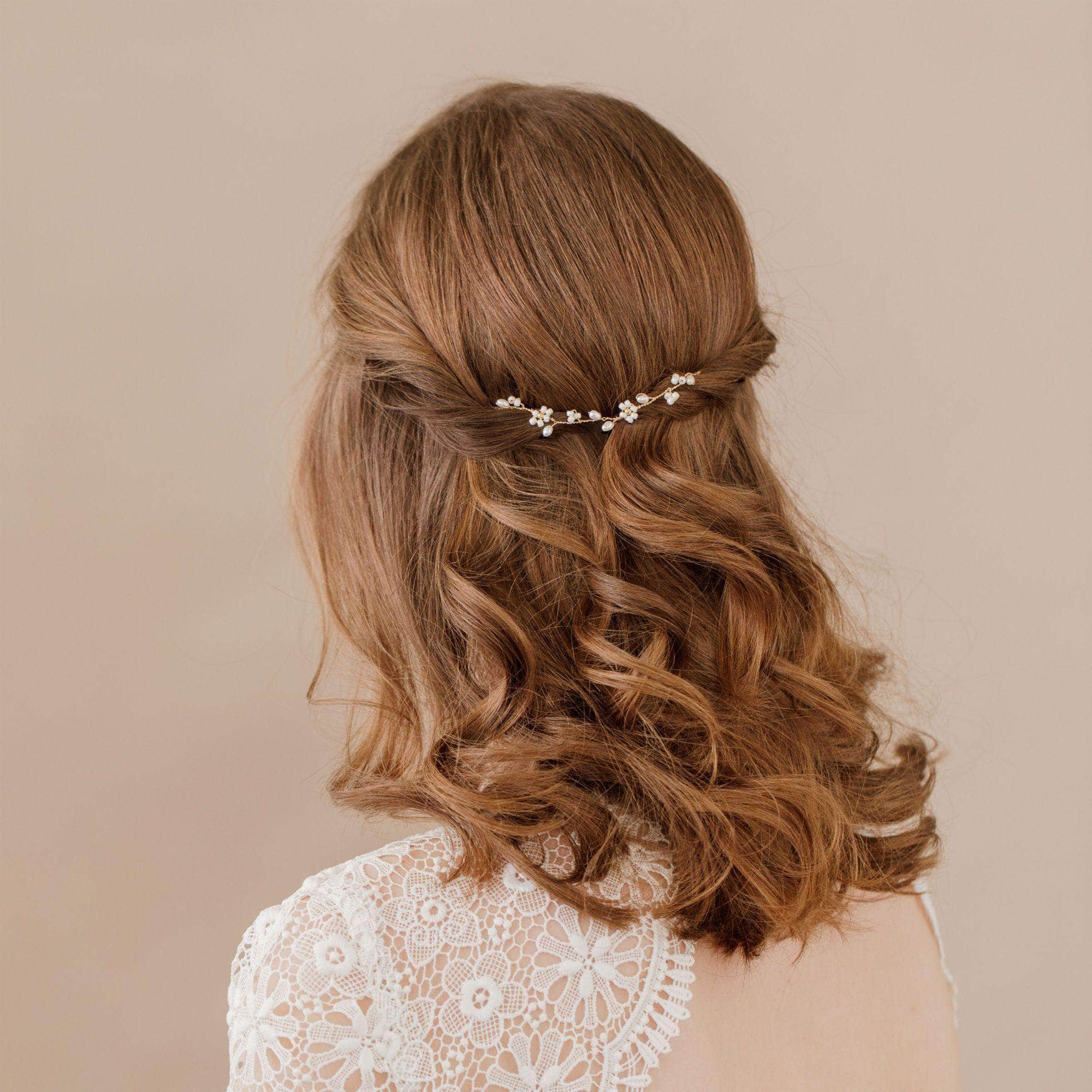 Floral mini bridal hair vine -  display picture 3