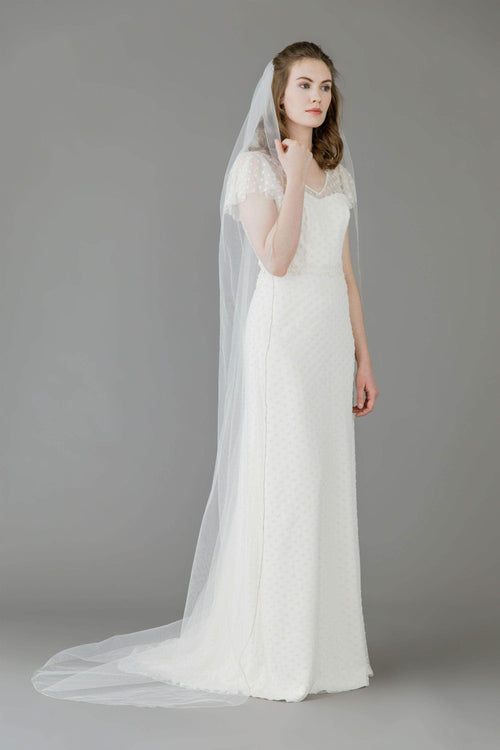 Wedding Veil Pencil edge single tier wedding veil - 'Elsie'
