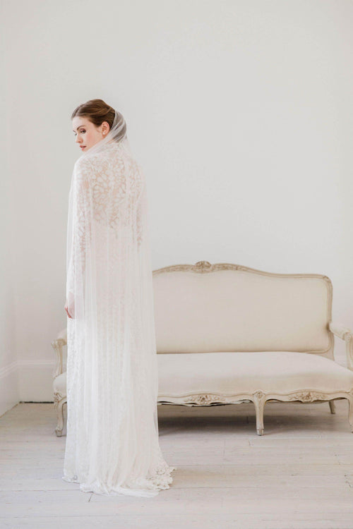 Wedding Veil Pure soft silk barely there wedding veil - 'Honor'