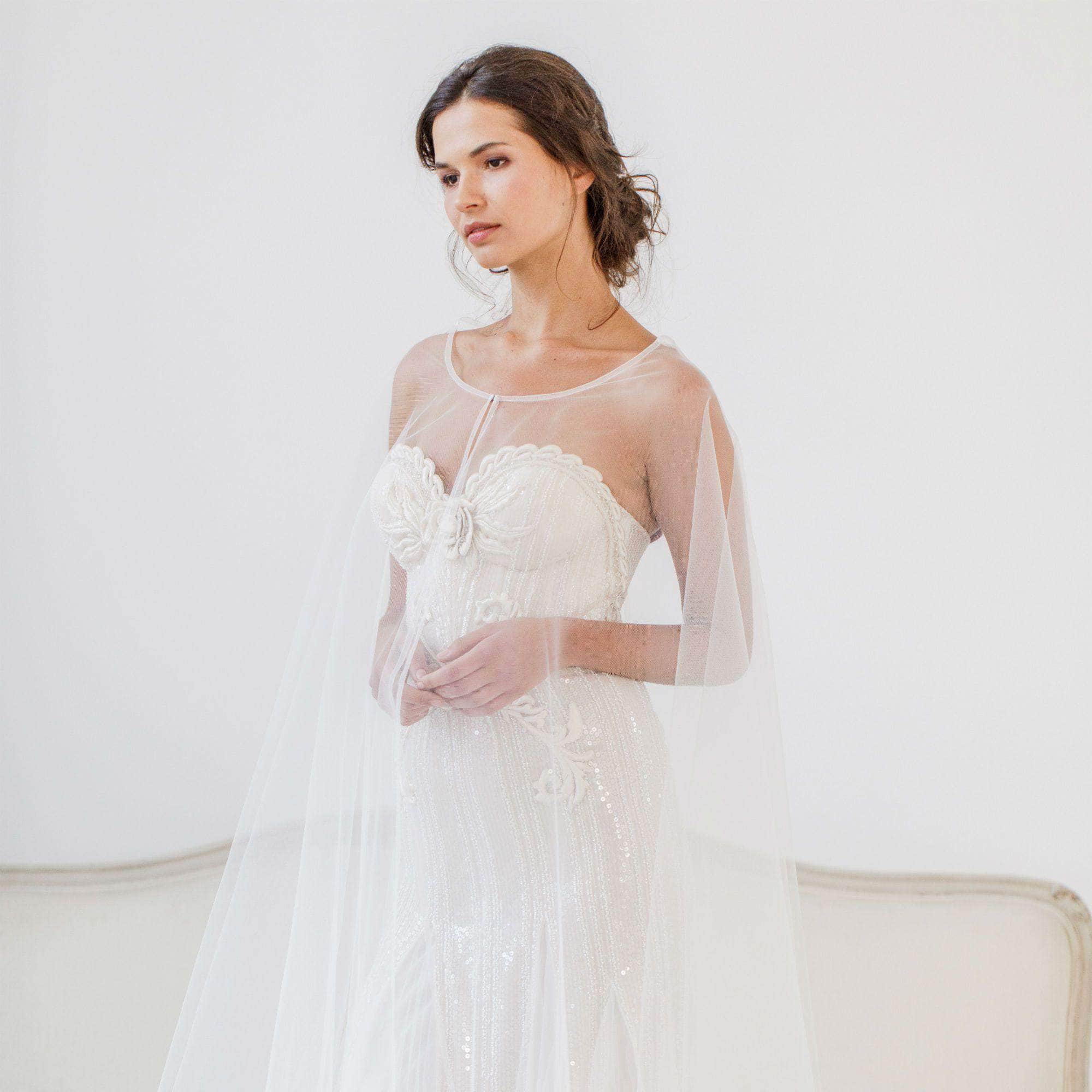 Wedding Cover Up Tulle bridal cape - 'Imogen'