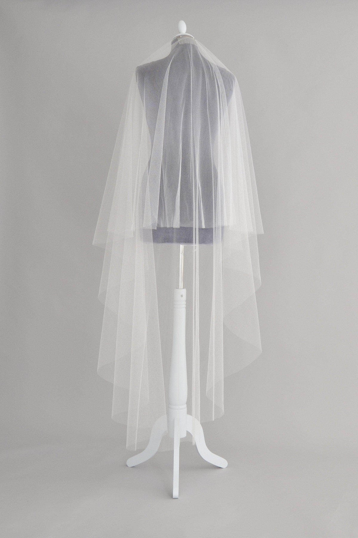 Wedding Veil Crisp silk drop wedding veil - &#39;Elena&#39;