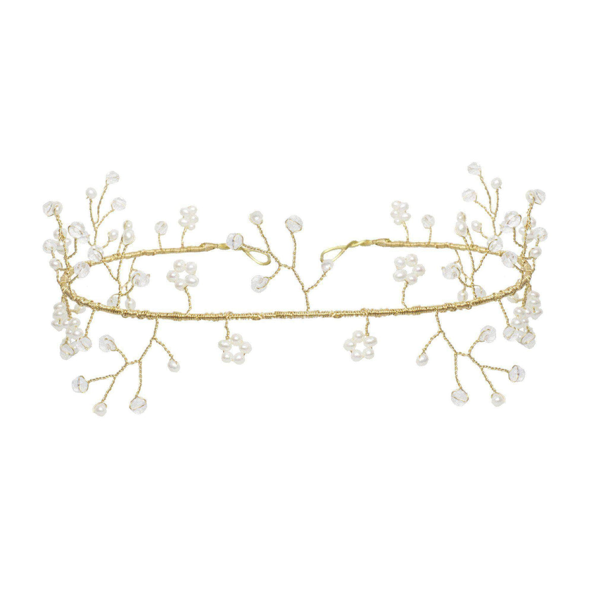 Wedding Hairvine Gold Wedding hair vine gold crystal and pearl - &#39;Avery&#39; -Antique gold