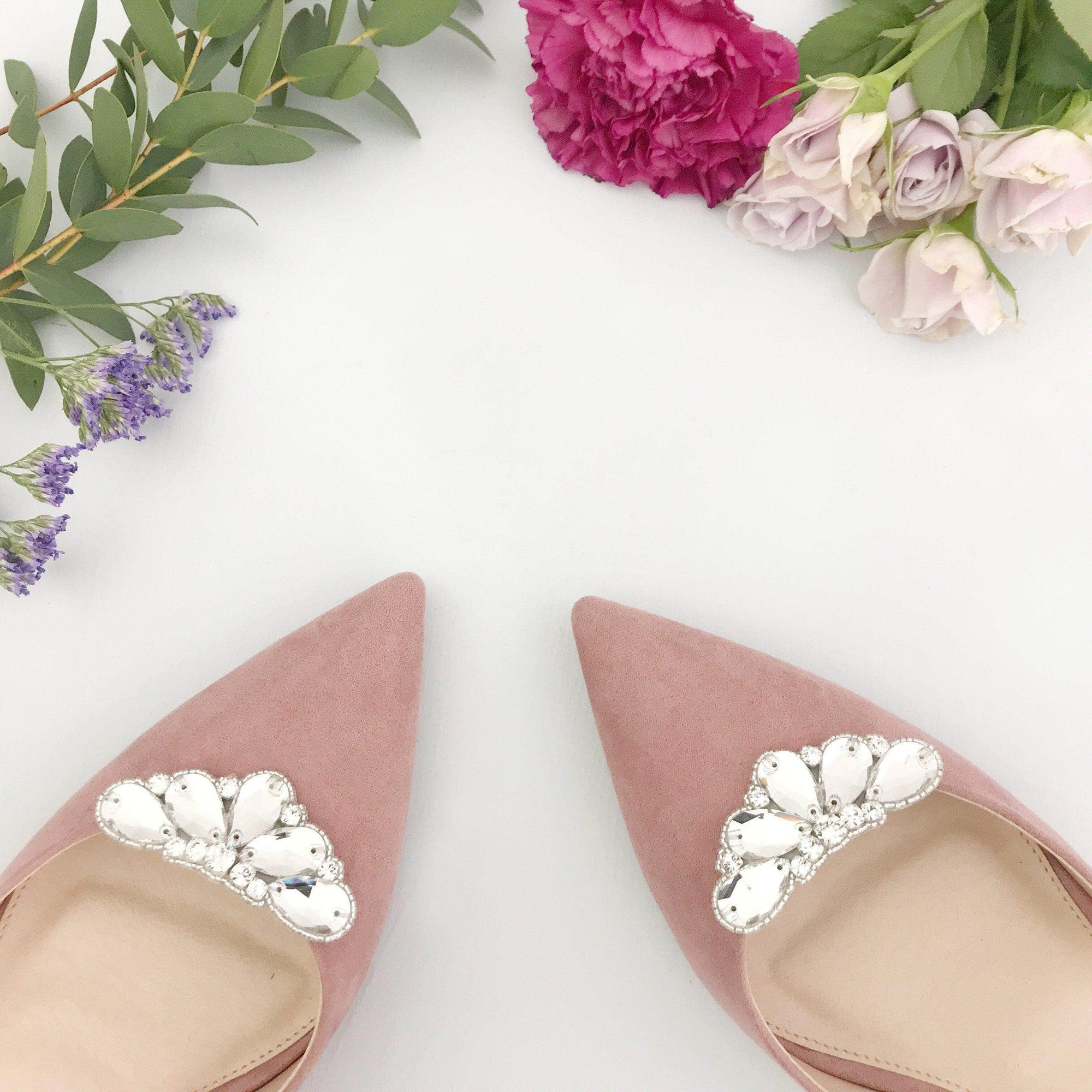 Wedding Shoe Clip Silver Deco crystal wedding shoe clips - 'Ethel'